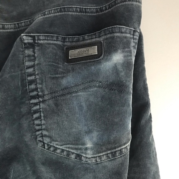 Armani Dark Teal Blue Corduroy Pants - Picture 5 of 8